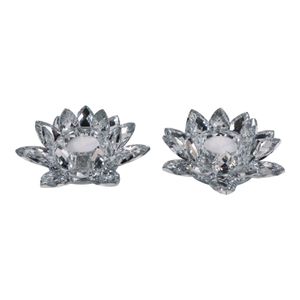 HACKETTWELL SET OF 2 SILVER CANDLE HOLDER 2 (IN) 3