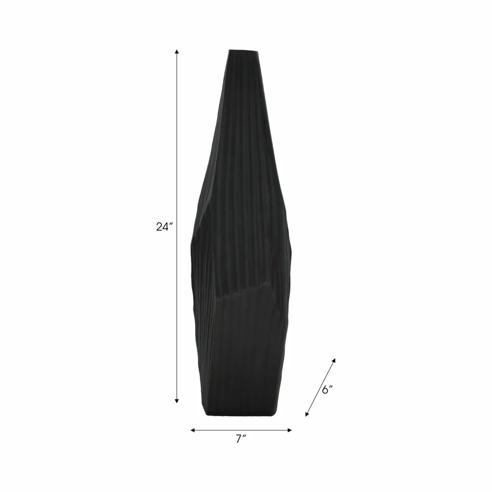 CRANEHAM BLACK VASE 24 (IN)