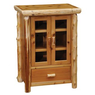 Cedar Log Media Cabinet - Vintage