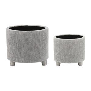 BRADY SET OF 2 SILVER PLANTER 6 (IN) 1