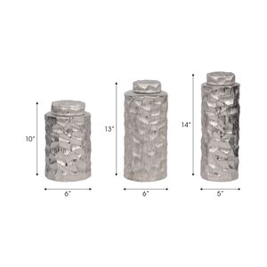 HENDONVIEW SET OF 3 SILVER VASES 14 (IN) 9