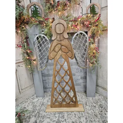 Large Wooden Angel 27x48in