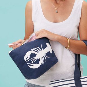 Lobster Navy Large Essential Canvas Pouch 3