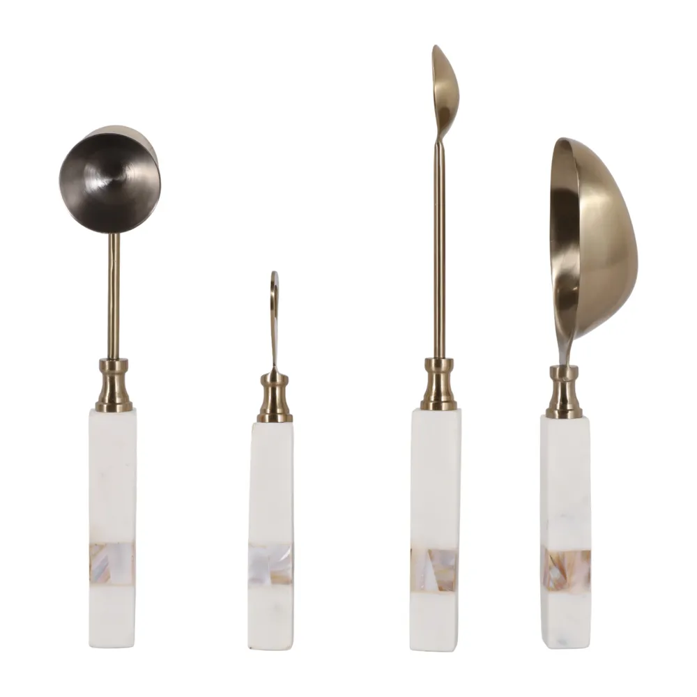 RYECROSS SET OF 4 WHITE BAR ACCESSORIES 2 (IN)