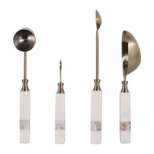 RYECROSS SET OF 4 WHITE BAR ACCESSORIES 2 (IN) 6
