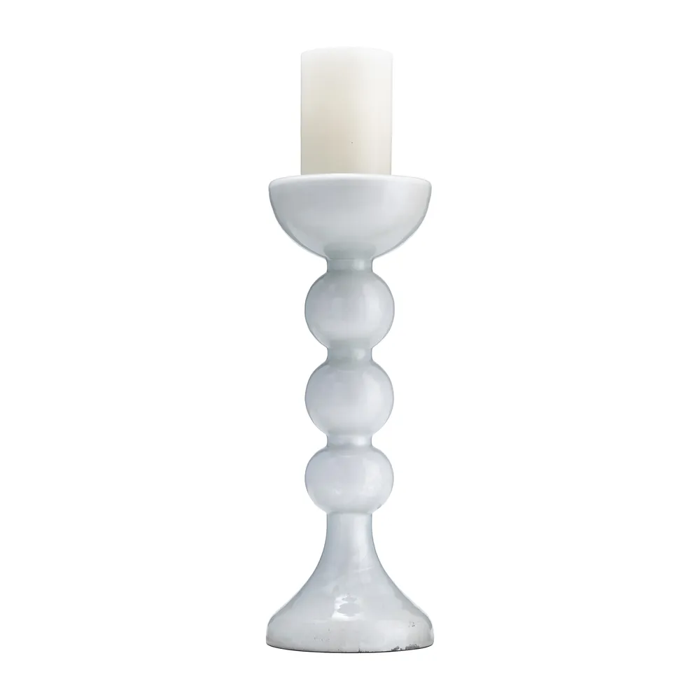 BECKETTOAK CLEAR CANDLE HOLDER 15 (IN)