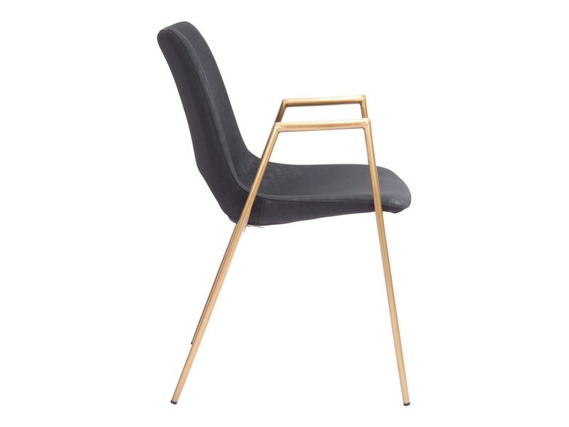 Desi Dining Chair Black & Gold 3