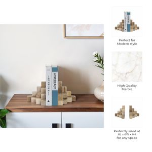 GARLANDSIDE SET OF 2 TAN BOOKENDS 6 (IN) 9