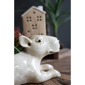 Ceramic Bull Terrier Planter 2