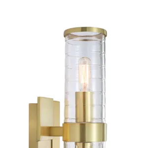 Stripe 15.25'' High 2-Light Sconce - Satin Brass 4