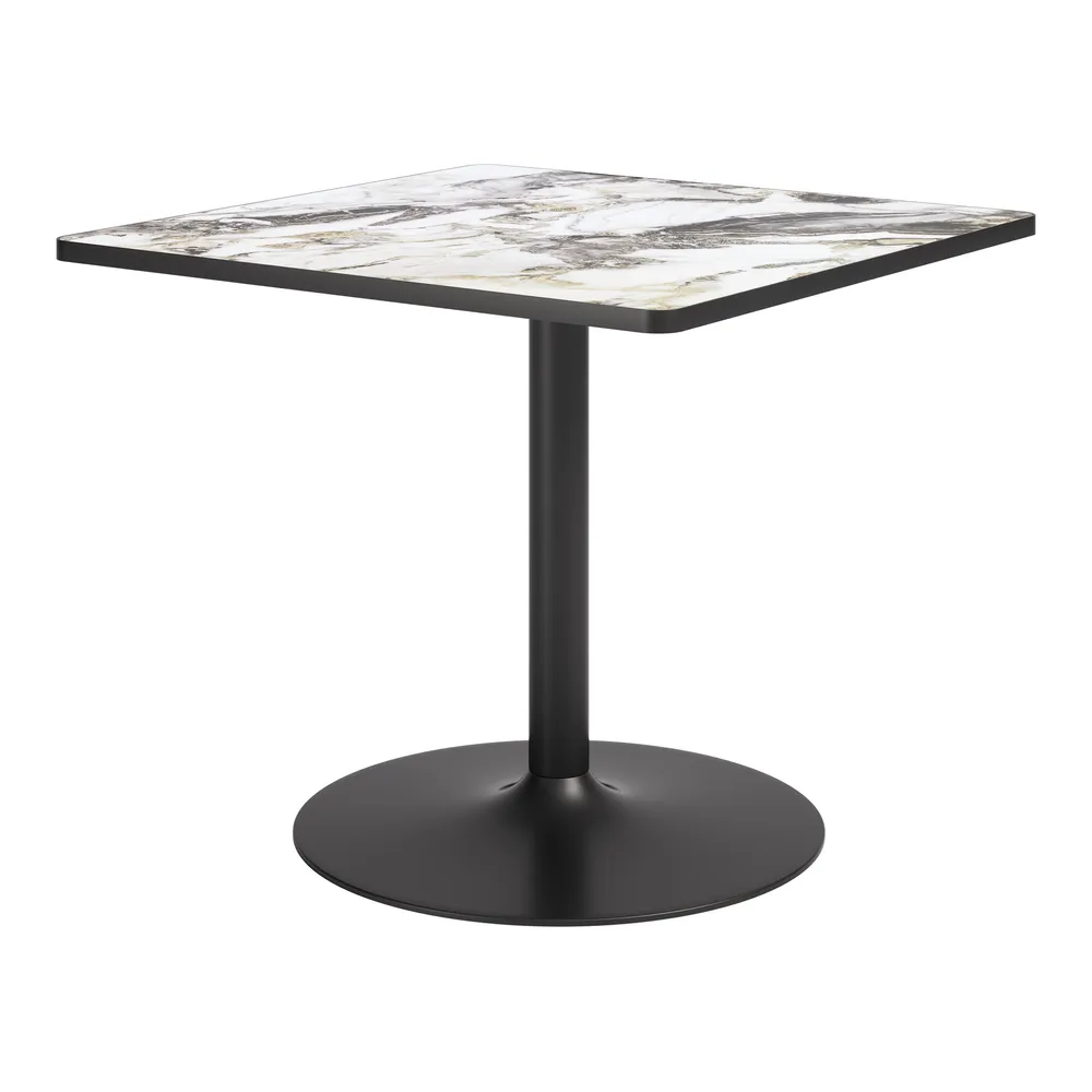 Caliza Dining Table Gray & Black