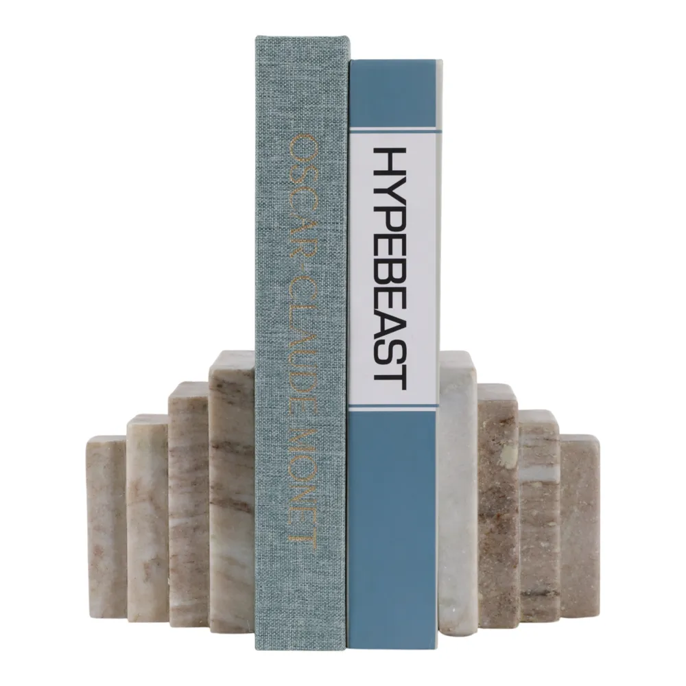 BECKETTDALE SET OF 2 TAN BOOKENDS 5 (IN)