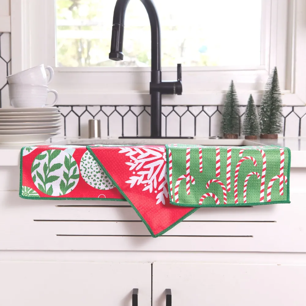 Scandi Ornaments Eco Dish Cloths (Set of 3)