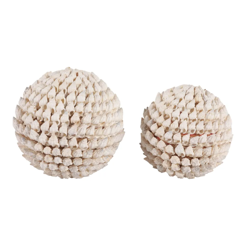 BREERIDGE SET OF 2 IVORY ORBS 5 (IN)