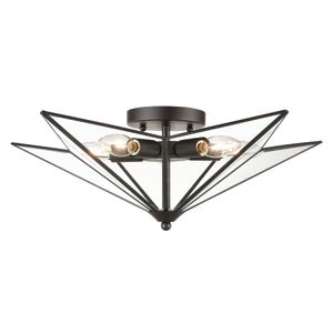 Moravian Star 21'' Wide 5-Light Flush Mount - Oil Rubbed Bronze 1