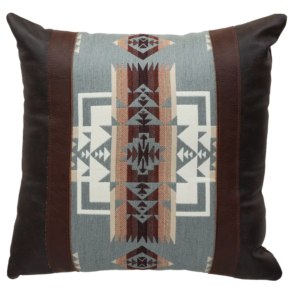 Chief Joseph Leather Pillow - 18x18