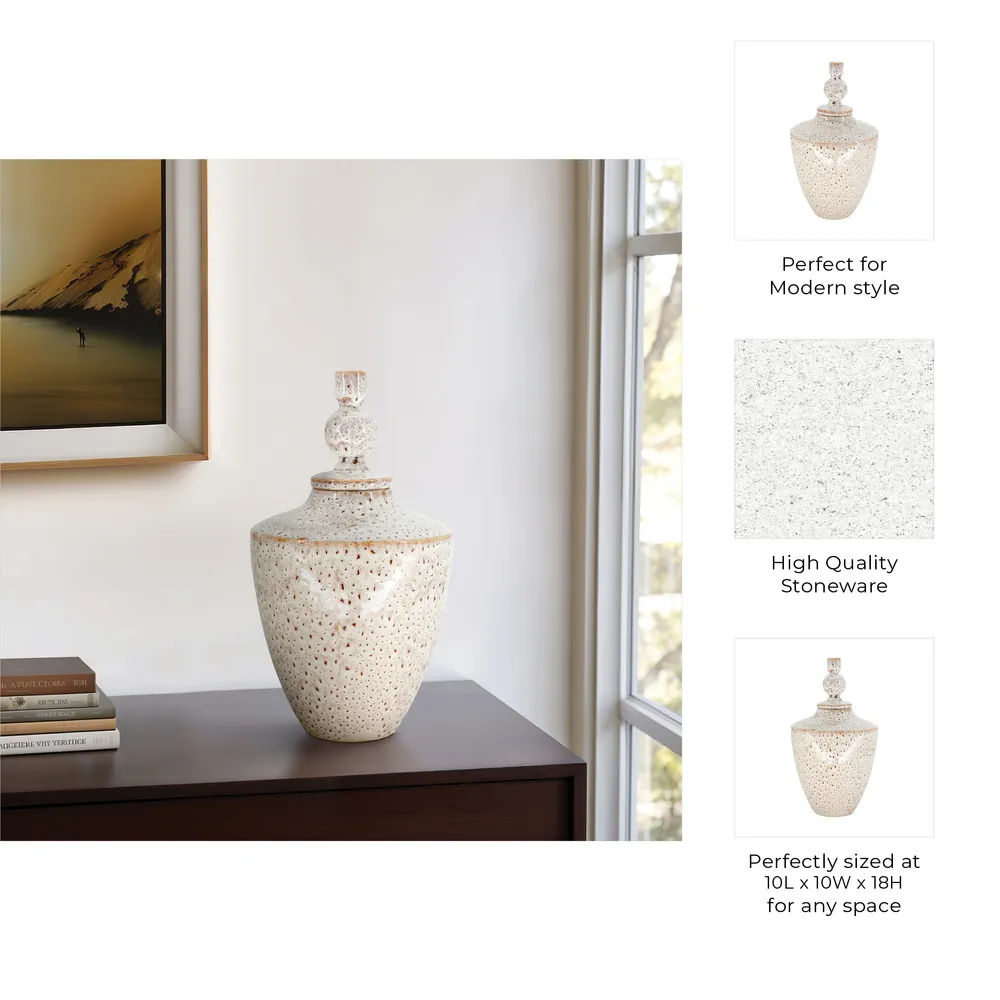 LINTONLAKE WHITE VASE 18 (IN)