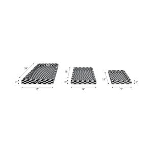 HANKCROSS SET OF 3 BLACK TRAY 2 (IN) 7
