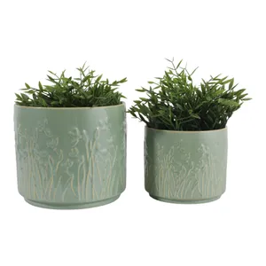 DANEBY SET OF 2 GREEN PLANTER 7 (IN) 3