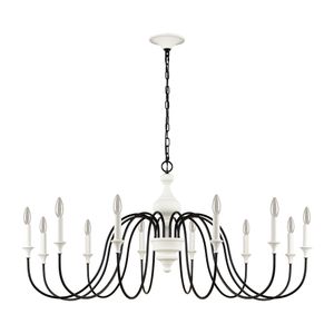 Val de Loire 48'' Wide 12-Light Chandelier - White 2