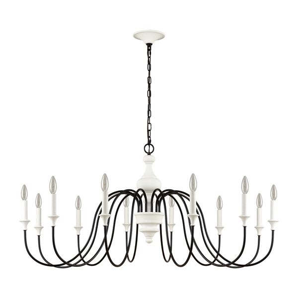 Val de Loire 48'' Wide 12-Light Chandelier - White