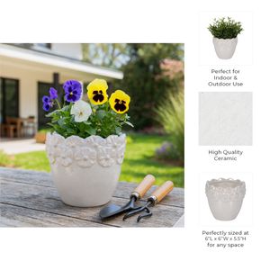 SLATERGATE IVORY PLANTER 6 (IN) 9