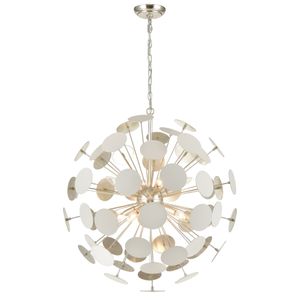 Modish 28'' Wide 8-Light Chandelier - Matte White 1