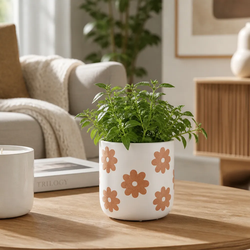 BELDENTON WHITE PLANTER 6 (IN)