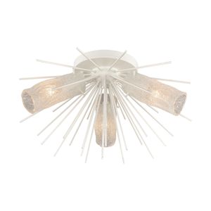 Sea Urchin 20'' Wide 3-Light Semi Flush Mount - White Coral 3