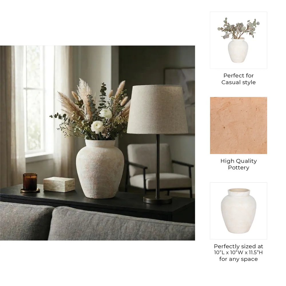 TROYSTONE IVORY VASE 12 (IN)