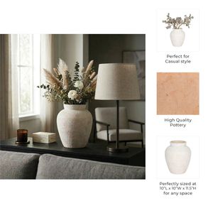 TROYSTONE IVORY VASE 12 (IN) 9
