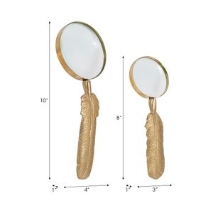 DYLANLAND SET OF 2 GOLD DECOR 1 (IN) 7