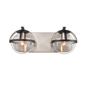 Davenay 16'' Wide 2-Light Vanity Light - Satin Nickel 1