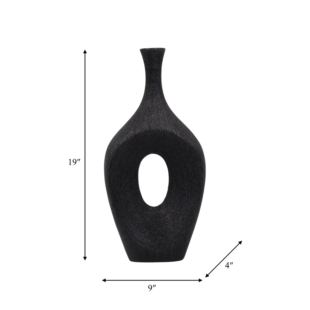 DUTTONRIDGE BLACK VASE 19 (IN)