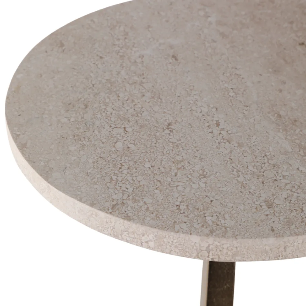 DREWBEACH GOLD TABLE 24 (IN)