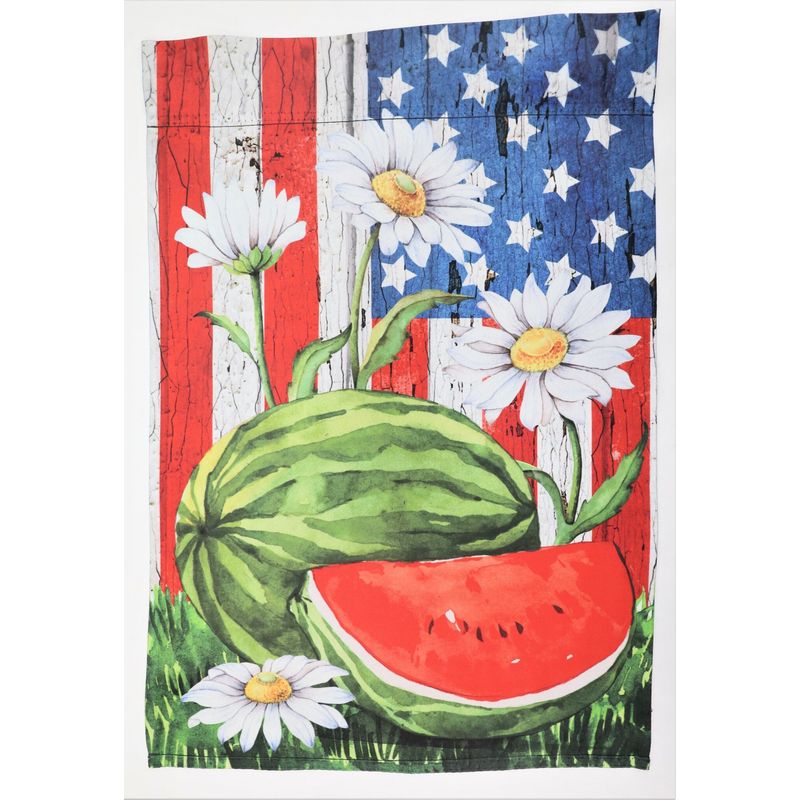 12" x 18" Watermelon & Daisy Garden Flag