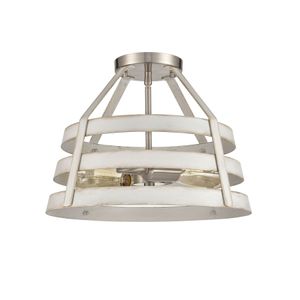 Brigantine 15'' Wide 2-Light Semi Flush Mount - Satin Nickel 2
