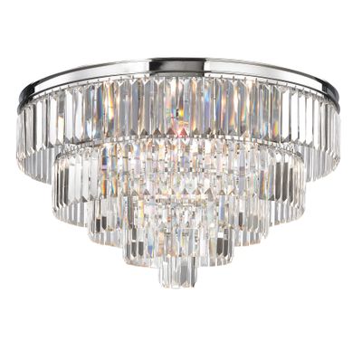 Palacial 31″ Wide 6-Light Flush Mount - Polished Chrome