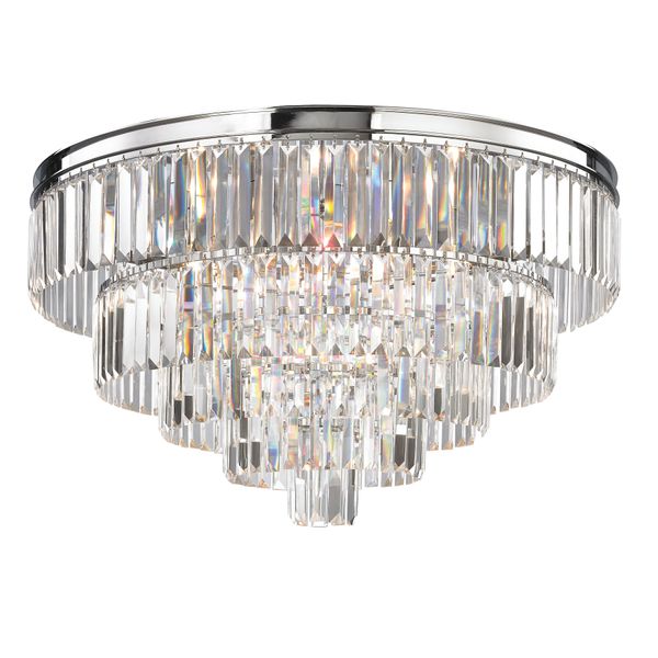Palacial 31'' Wide 6-Light Flush Mount - Polished Chrome