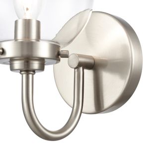 Fairbanks 8.5'' High 1-Light Sconce - Brushed Nickel and Clear 6