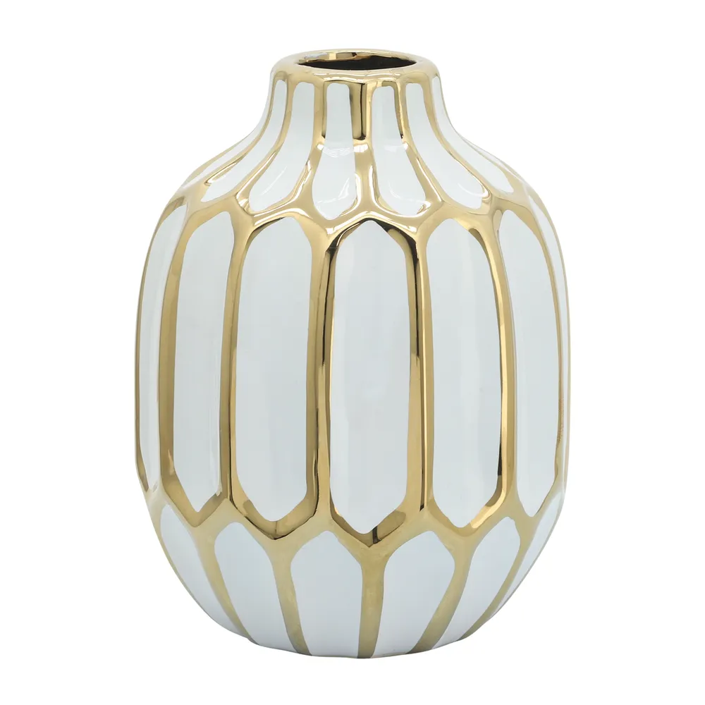 CALVINHAM WHITE VASE 8 (IN)