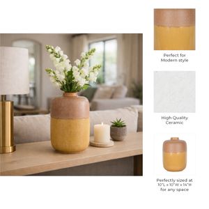 HERMONVALE YELLOW VASE 14 (IN) 8