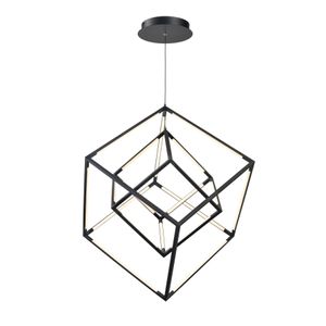 Cube Squared 17.75'' Wide Integrated LED Chandelier - Matte Black - Includes LED Bulb 1