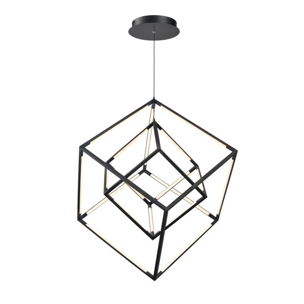 Cube Squared 17.75'' Wide Integrated LED Chandelier - Matte Black - Includes LED Bulb
