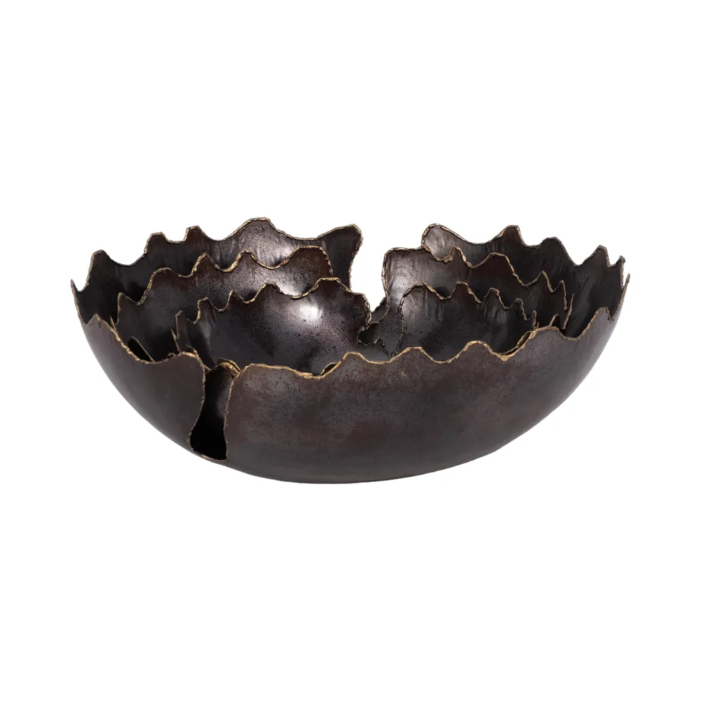 BRENTONSTONE SET OF 3 BLACK BOWLS 6 (IN)