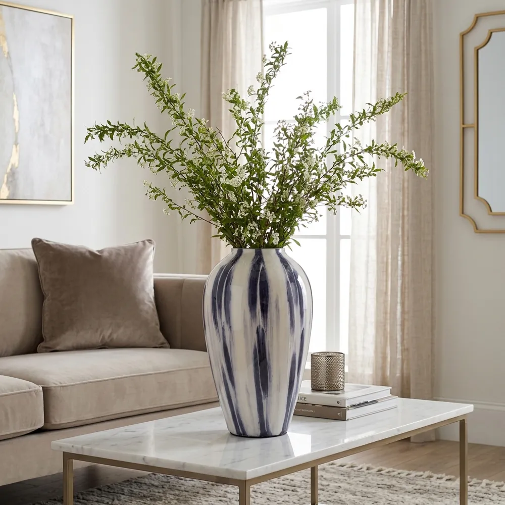 ARLOVIEW BLUE GLASS VASE 20 (IN)