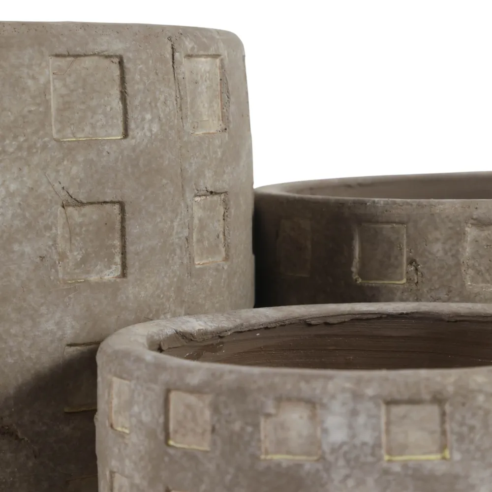 LEONABURN SET OF 3 GRAY PLANTER 9 (IN)