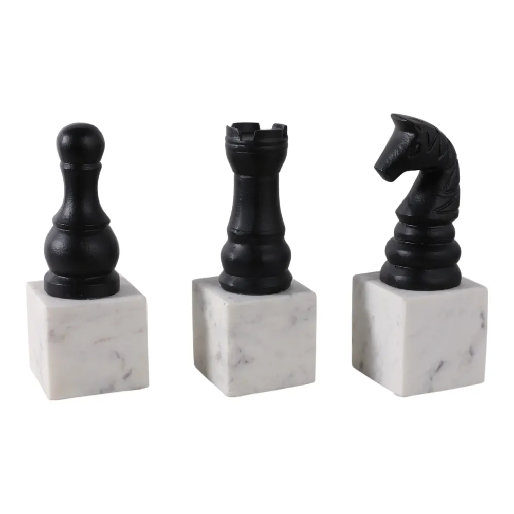 CLEOWOOD SET OF 3 BLACK DECOR 9 (IN)