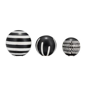 HARDYCROSS SET OF 3 BLACK ORBS 6 (IN) 3