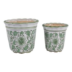 ENOCHFIELD SET OF 2 GREEN PLANTER 7 (IN) 4
